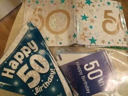 Photo of free 50th birthday banners and bunting (GU9) #1