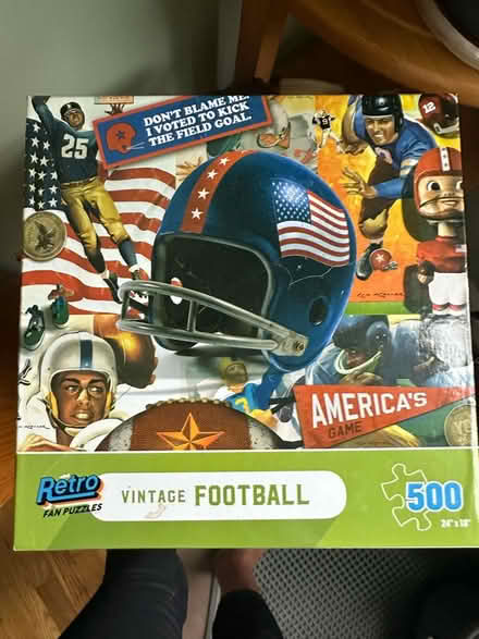 Photo of free Football themed puzzle (Burlington near Woburn line) #1