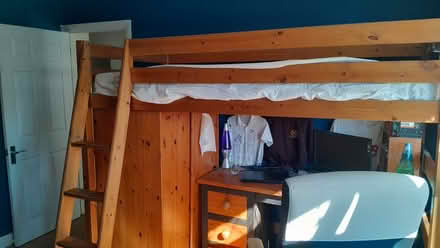 Photo of free Mid sleeper bed with wardrobe (Woodley, RG5) #3