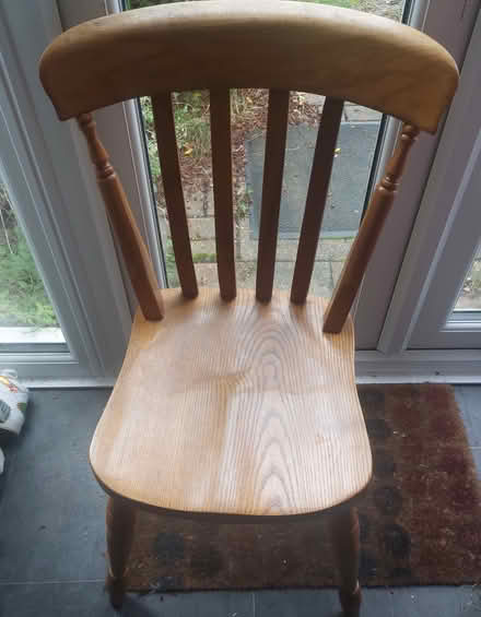 Photo of free 2 wooden farmhouse chairs (Beckenham near Clock House) #1