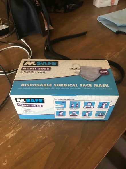 Photo of free M safe mask surgical mask (Epsom) #1