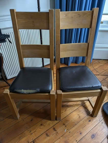Photo of free 2 oak dining chairs (Colney Hatch N10) #1