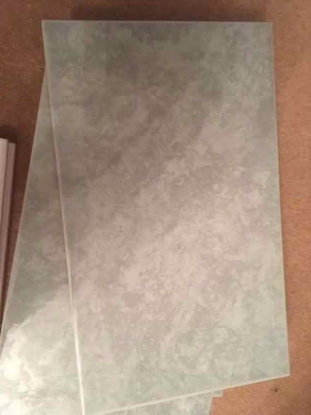 Photo of free six green ceramic wall tiles (Queens Park CM12) #1