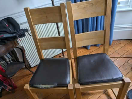 Photo of free 2 oak dining chairs (Colney Hatch N10) #4