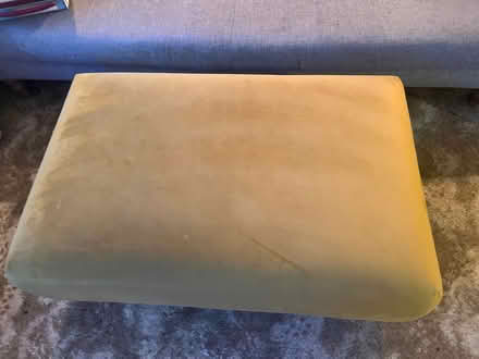 Photo of free Mustard Yellow Footstool Velvet (Copley Hill WF17) #3