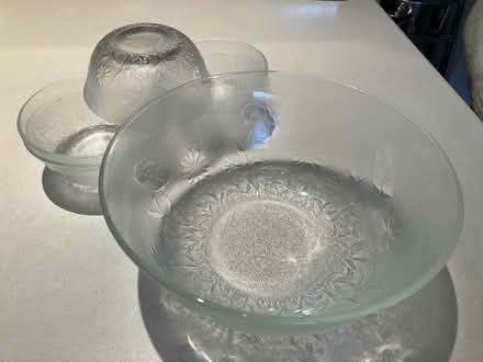 Photo of free Glass trifle bowl and 5 glass bowls (Thurton NR14) #3