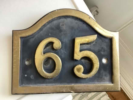 Photo of free House number sign - 65 (Hurdsfield SK11) #1