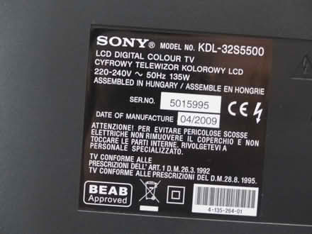 Photo of free Sony Bravia 32 TV (Lymington SO41) #3