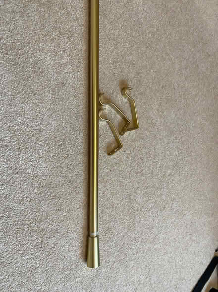 Photo of free 2.2m adjustable gold curtain pole (Horsforth LS18) #2