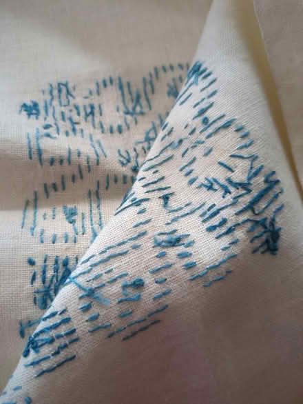 Photo of free Linen Tablecloth with cross stitch (Pawtucketville / Lowell) #4