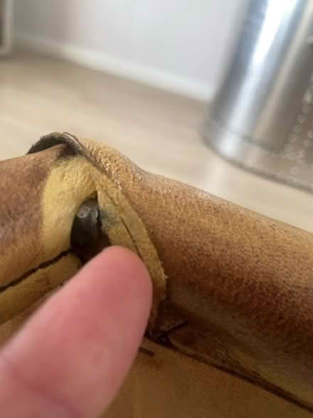 Photo of free Leather dining chair. Needs front legs repair (Hunton Bridge WD4) #2