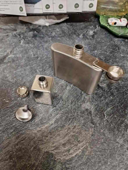 Photo of free 2x Small Stainless Steel Flasks (Barton/Headington, OX3) #1
