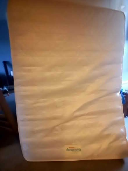 Photo of free Wooden framed double bed and mattress (Low Leighton SK22) #3