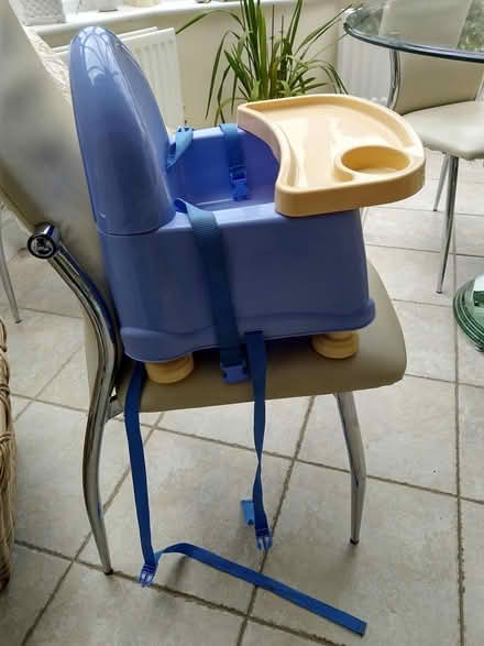 Photo of free Strap-on child's high chair (blue) (Wonersh GU5) #1