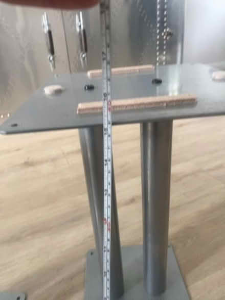 Photo of free Pair of metal speaker stands. (Hunton Bridge WD4) #3