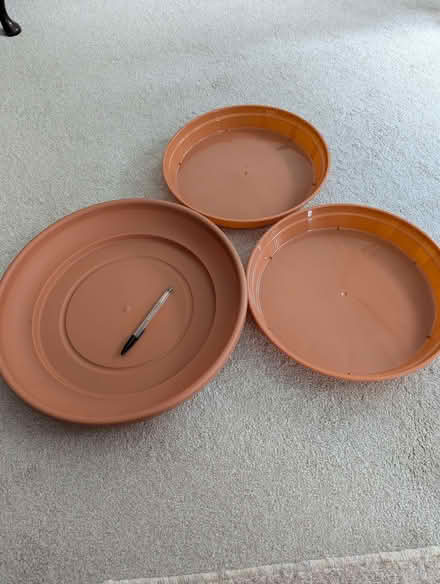 Photo of free 3 Large Plant Pot Saucers (West Worthing BN11) #1