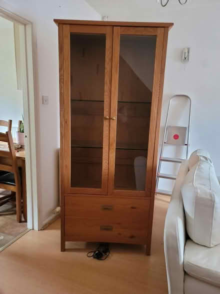 Photo of free Oak Display Cabinet (GL1) #1