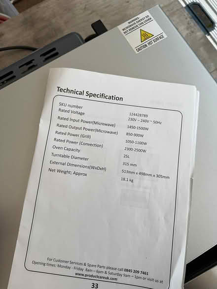 Photo of free microwave oven (RG14 speen) #3