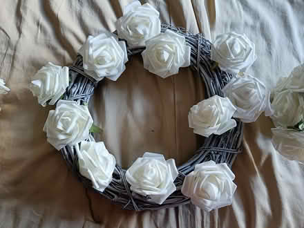 Photo of free Silver Wreath with white roses (Cwmbran) #2