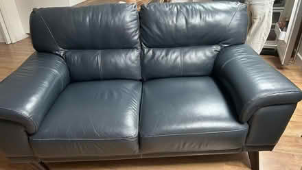 Photo of free Awaiting collection Soft leather sofa (Wallington SM6) #2