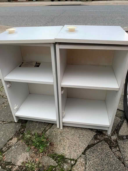 Photo of free 2 white vintage bedside tables for upcycling (Welling DA16) #1