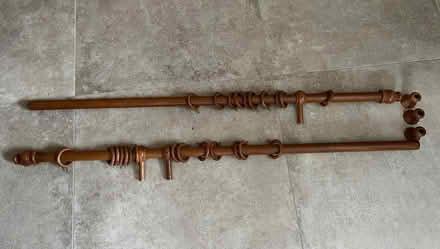Photo of free 2.2m wooden curtain pole (Morland CA10) #1