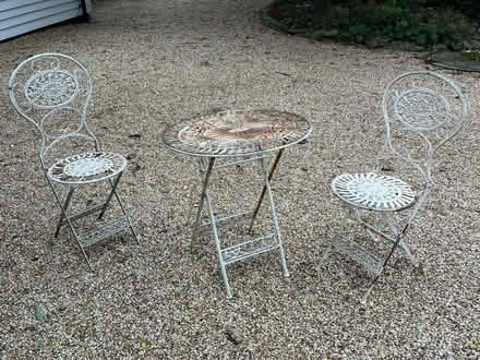 Photo of free Metal table & chairs (Shoreham TN14) #1