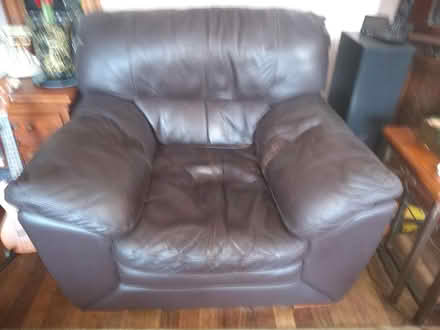 Photo of free LEATHER Sofa and armchair (Central Maidstone ME15) #1