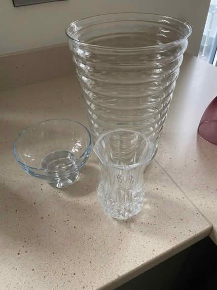 Photo of free 2 vases and a glass bowl (Lightwater GU18) #1