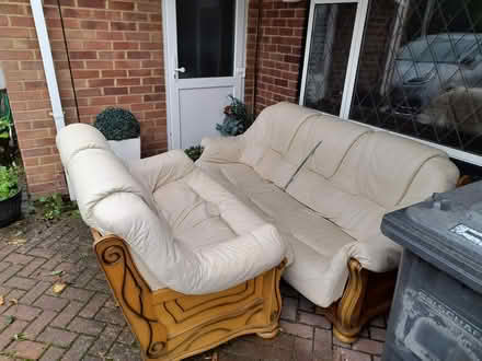 Photo of free 3 seat and 2 seat leather sofas (Dedworth SL4) #1