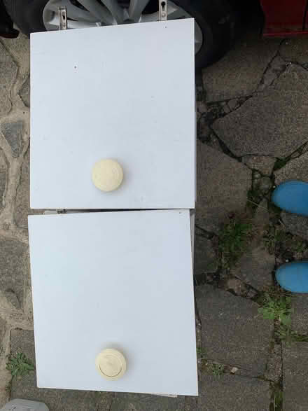 Photo of free 2 white vintage bedside tables for upcycling (Welling DA16) #2