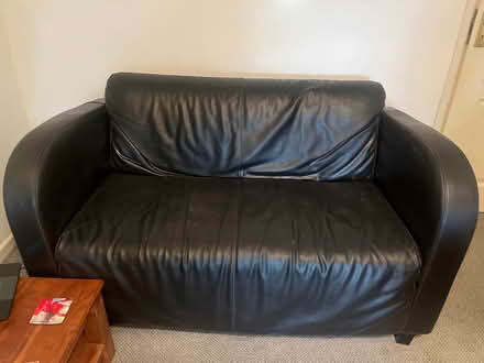 Photo of free 2 seater leather leather sofa (Lichfield WS14) #1