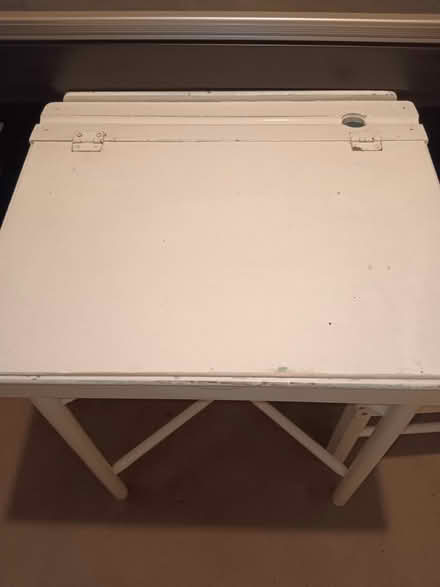 Photo of free Child’s wooden desk (painted white) (SE24) #2