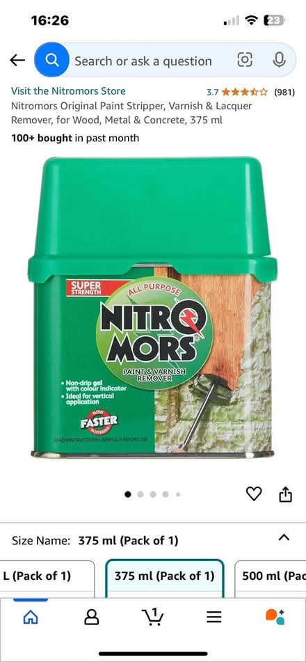 Photo of free Nitromors Paint stripper - two tins (DH4) #2