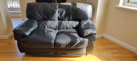Photo of free Leather sofa - Black 2 & 3 Seater (Harrow ha1) #1
