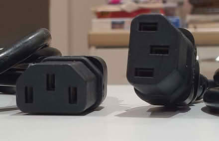 Photo of free Two mains leads for monitor/printer (Bolton le Sands LA5) #2