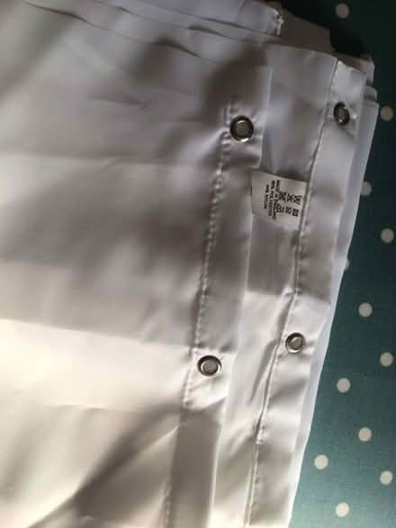 Photo of free Plain white shower curtain - unused (Tanfield Lea DH9) #1