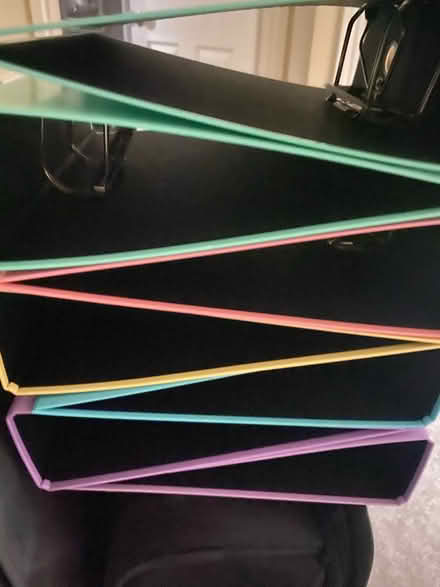 Photo of free 7x pastel A4 lever arch files (New Malden) #1