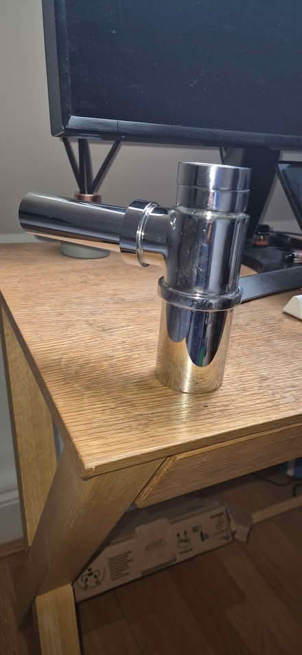 Photo of free Chrome Bathroom sink trap (Long Ditton KT6) #1