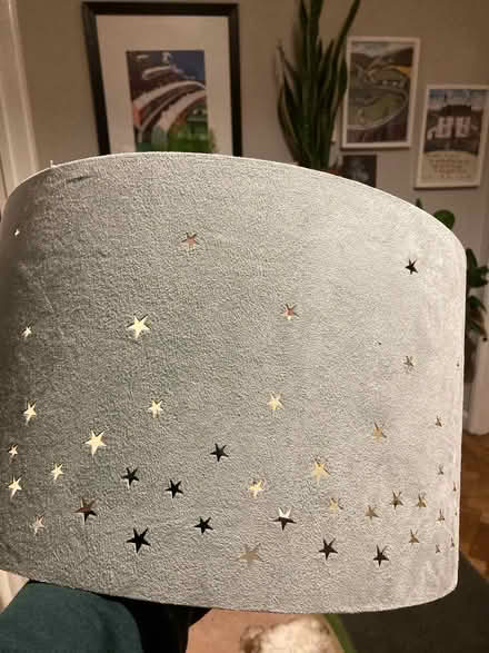 Photo of free Large blue lampshade (Victoria park CF5) #1