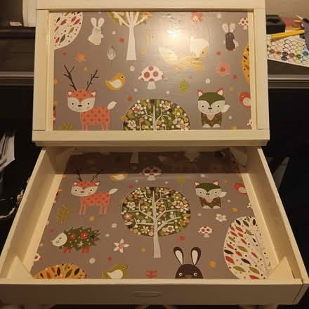 Photo of free Child’s wooden desk (painted white) (SE24) #3