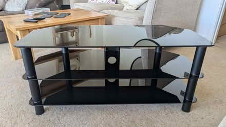 Photo of free Black Glass TV Stand (Tewkesbury GL20) #1