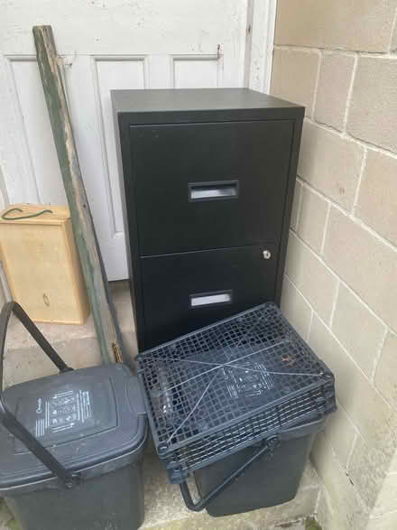 Photo of free Black filing cabinet - 2 drawers (BA2) #1