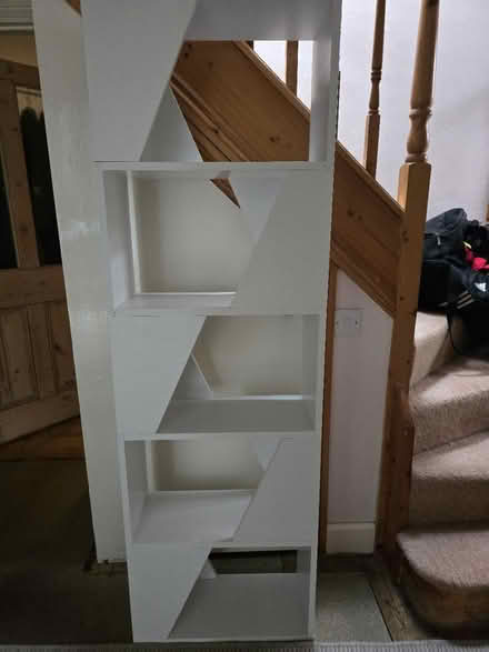 Photo of free Tall white mdf shelving unit (GU2 Guildford) #1