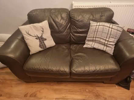 Photo of free 2 x 2seater soft leather sofas (Osmaston derby) #3
