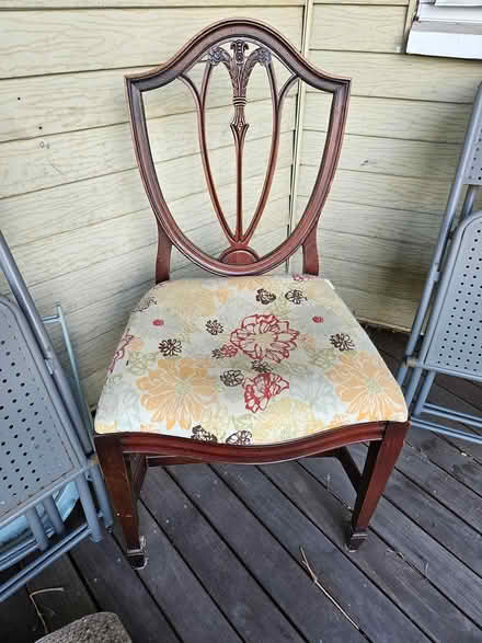 Photo of free 6 wood dining chairs (Roxbury) #1