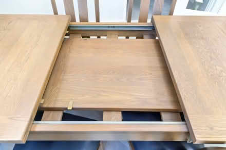 Photo of free Oak Dining Table and six chairs (Ham TW10) #3