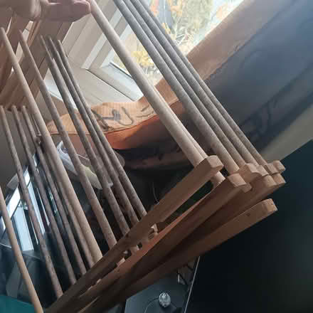 Photo of free Wooden clothes rack (SE24) #1