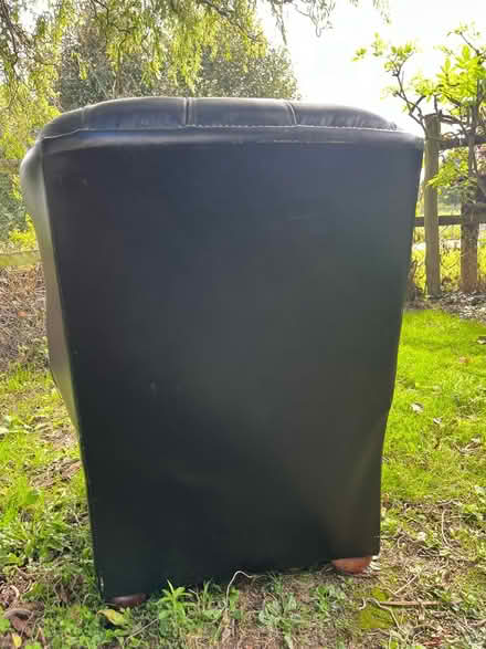 Photo of free Green leather armchair (West Malling ME19 6) #2