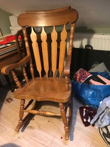 Photo of free Large wooden rocking chair (Buxton Central SK17) #1
